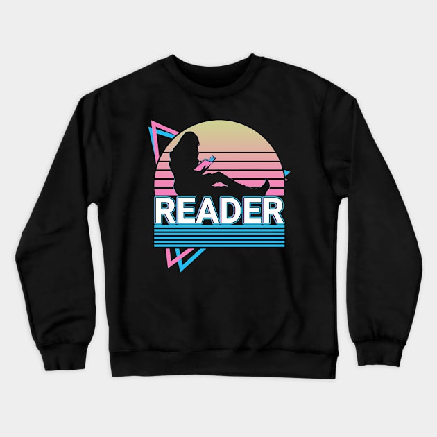 Reader Book Reading Retro Gift Crewneck Sweatshirt by Alex21